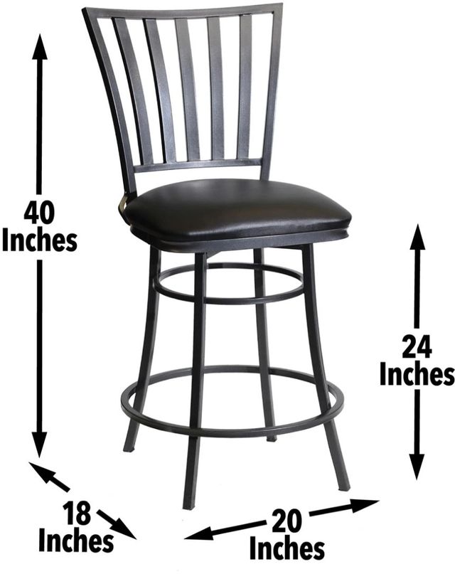 Steve Silver Co. Stellan Midnight Swivel Counter Stool-2