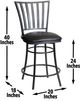 Steve Silver Co. Stellan Midnight Swivel Counter Stool-2
