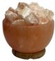 A & B Home Pink Himalayan Salt Lamp with Crystal Chunk Shape and Wooden Base-0