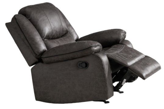 Mazin Furniture Everett Gray Manual Rocker Reclining Chair-1