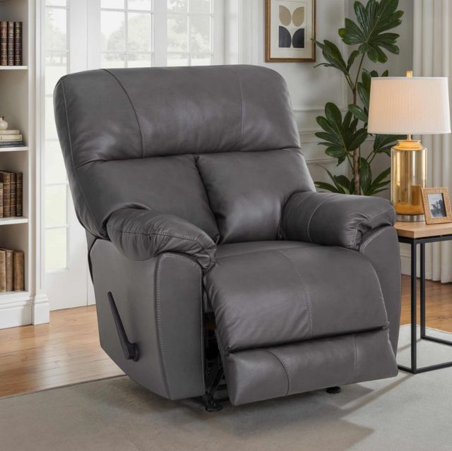Franklin™ Kent Eden Iron Leather Manual Swivel Rocker Recliner-3
