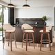 Armen Living Daxton Cream/Walnut Bar Stool-1