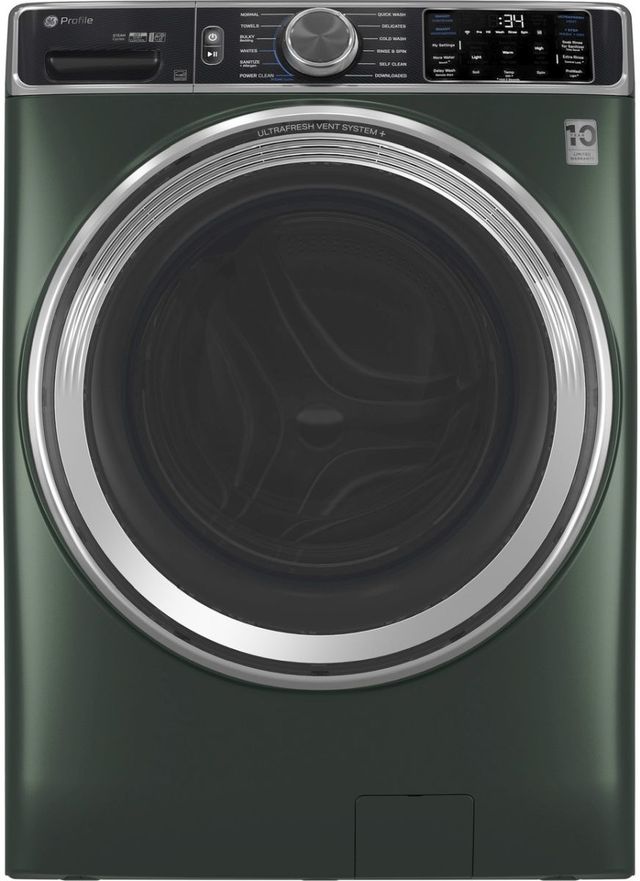GE® Profile™ Jade Green Front Load Washer and Electric Dryer Laundry Pair-1