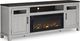 Signature Design by Ashley® Darborn Gray/Brown 88" TV Stand with Electric Fireplace-0