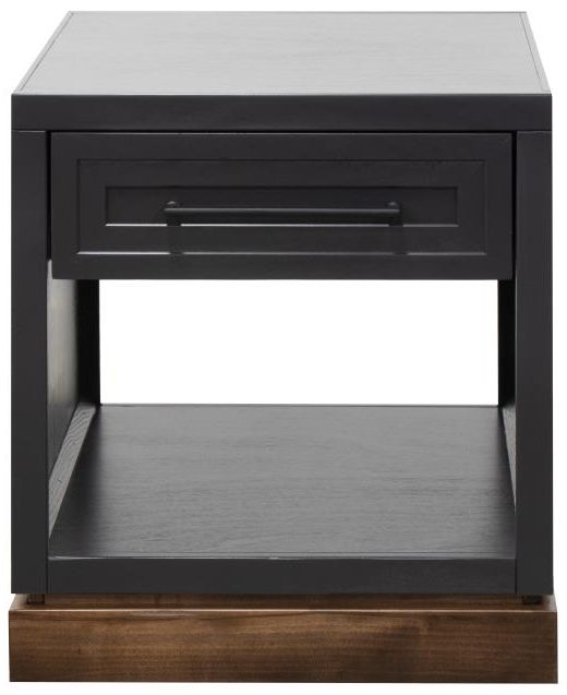 Legends Home Nora Seal Skin End Table with Whiskey Base-3