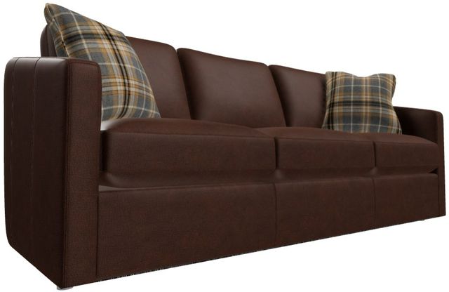 Craftmaster® Customizable CM Leather High Sloping Track Arm Sofa-3