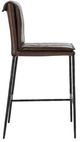 Classic Home Mayer Black/Truffle Brown 26" Leather Counter Stool-3