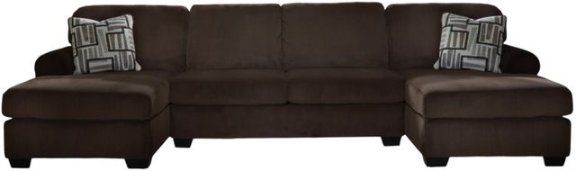 Signature Design by Ashley® Landsings 3-Piece Chocolate Sectional with Double Chaise-0