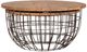 Liberty Furniture Akins Weathered Honey Accent Tables with Gunmetal Nesting Caged -0