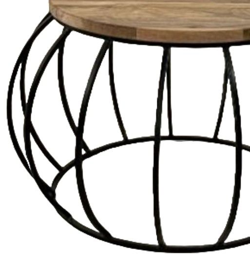 Jaipur Furniture Ravi Black/Brown 58" Round Coffee Table-1