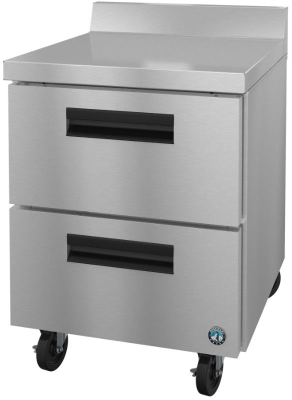 Hoshizaki Steelheart® 27" 6.21 Cu. Ft. Stainless Steel Single Section Worktop Freezer with Stainless Drawers-2