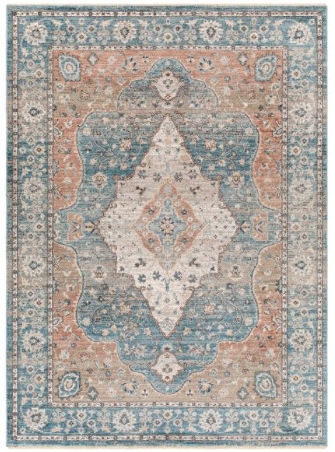 Surya Carlisle Dark Blue/Medium Brown 4'x6' Area Rug-0