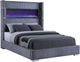 Coaster® Tisdall Gray California King Upholstered Fireplace Panel Bed-0