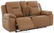 Liberty Furniture Callihan York Butternut Leather Power Reclining Loveseat with Console-1