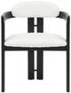 Armen Living Jazmin 4-Piece Vintage Black/White Dining Chair Set-2