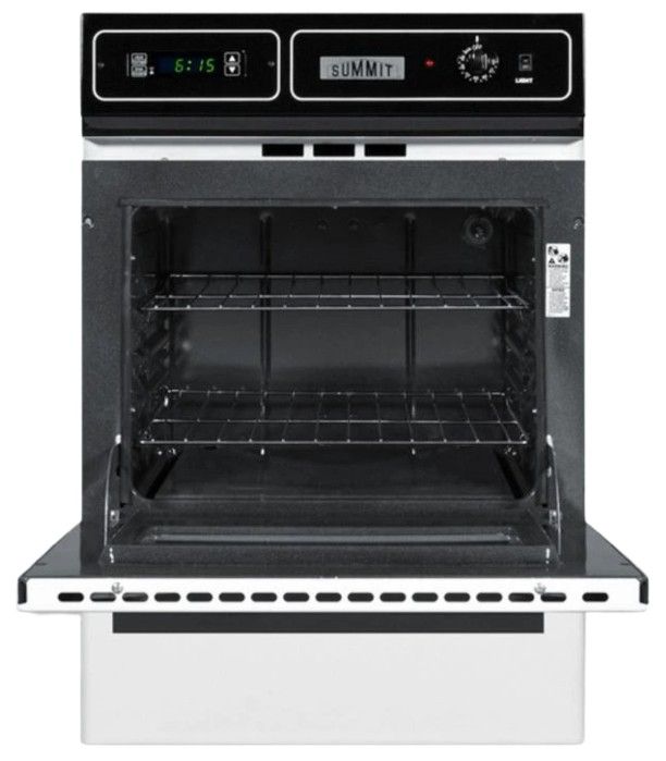 Summit® 24" White Built in Gas Wall Oven-1