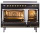 Ilve® Nostalgie II Series 48" Glossy Black Pro Style Induction Range-0