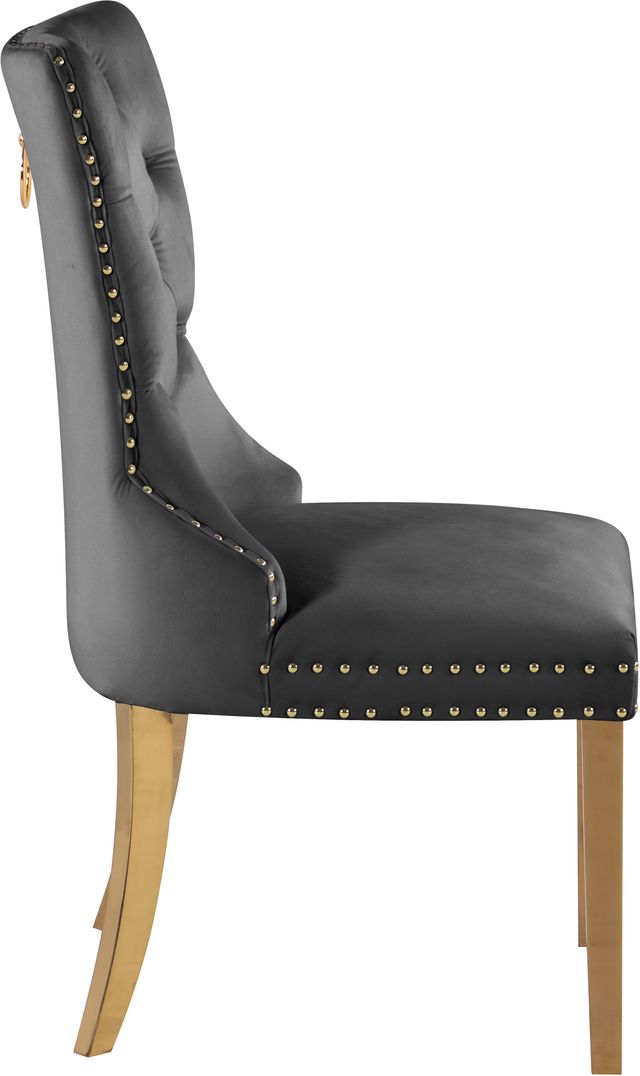 Meridian Furniture Carmen Gray Velvet Dining Chair-2