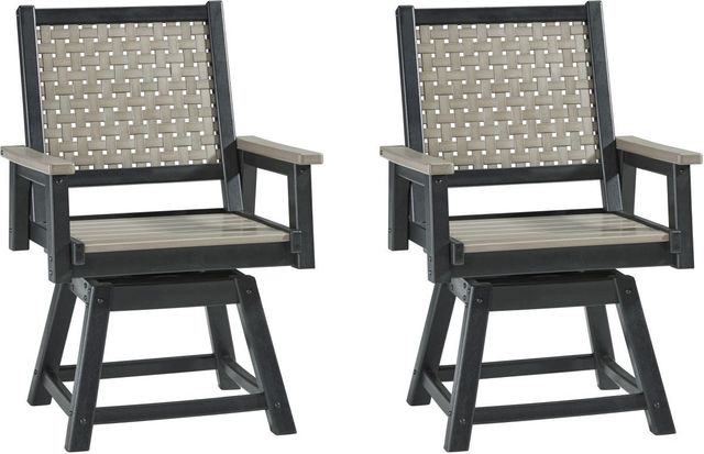 Signature Design by Ashley® Mount Valley Driftwood/Black Swivel Chair-4