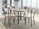 Crown Mark Blake 5-Piece Black/Graywash Round Dining Set-1