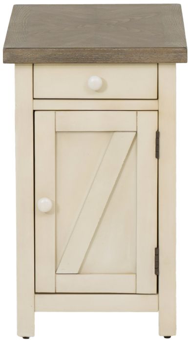 Coast2Coast Home™ Belsey Brown Side Table with Cream Base-3