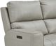 Leather Italia™ Cambria Laredo Cement Power Reclining Loveseat with Console-3