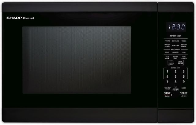 Sharp® Carousel® 1.4 Cu. Ft. Black Countertop Microwave-0