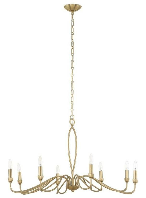 Uttermost® Corella Textured Soft Gold 8 Light Chandelier-0