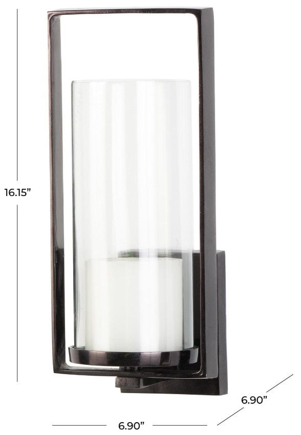 Deco Marche Black Geometric Rectangular Minimalistic Wall Sconce-3