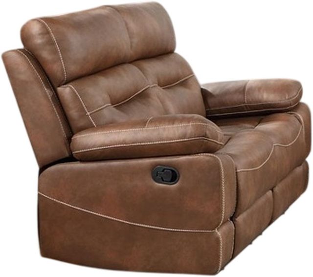 American Wholesale Furniture Palomino Brown Manual Reclining Loveseat-0