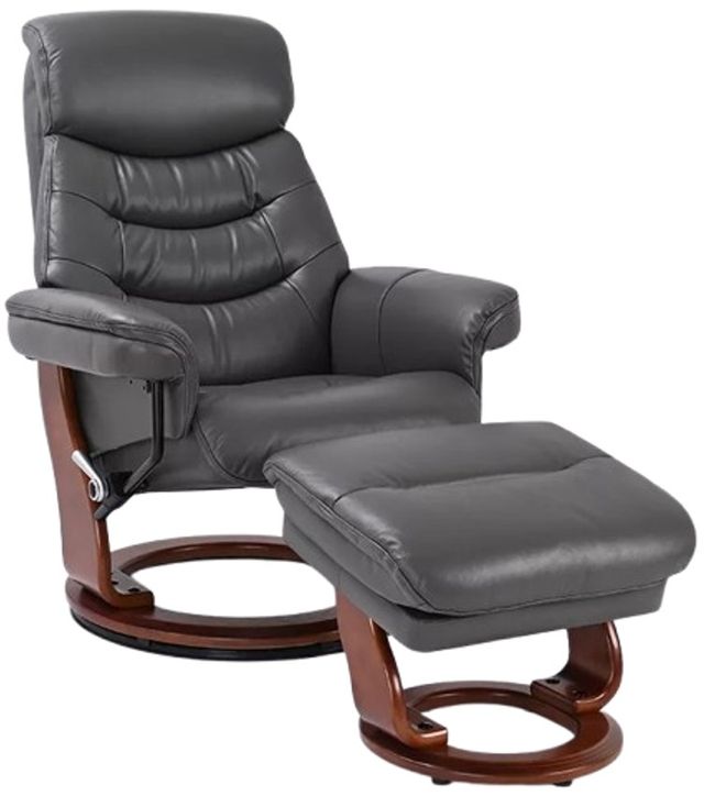 BenchMaster Euro Line Happy Iron Gray Chair and Ottoman Set