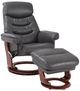BenchMaster Euro Line Happy Iron Gray Chair and Ottoman Set-0