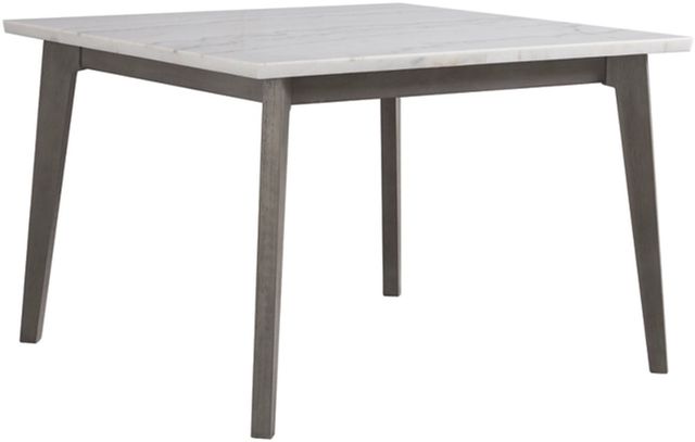 Ashley® Ronstyne Grayish White Counter Height Dining Table with Brown Tapered Legs-0