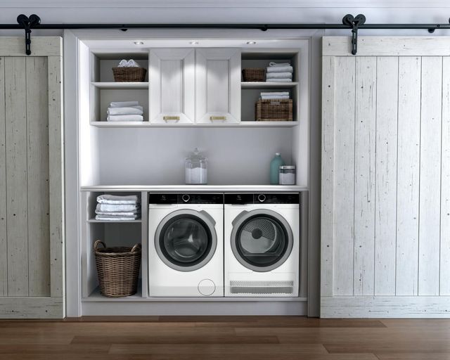 Scratch & Dent - Electrolux 2.4 Cu. Ft. Compact Stackable White Front Load Washer & Electrolux 4.0 Cu. Ft. White Front Load Ventless Compact Stackable Electric Dryer-0