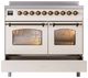Ilve® Nostalgie II Series 40" Antique White Pro Style Induction Range-4