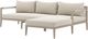 Four Hands Sherwood 2-Piece Fabric/Wooden Right-Arm Facing Outdoor Chaise Sectional -0