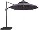 Furniture of America® Xico Gray Aluminum/Fabric Outdoor Patio Umbrella and Base-0
