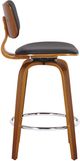 Inspire™ Zuni Black/Walnut 26" Swivel Counter Stool -2