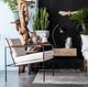A & B Home Seaton Black/White Metal Outdoor Lounge Chair-2