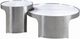 ACME Furniture Abilene White Nesting Coffee Table Set with Brush Silver Base-3