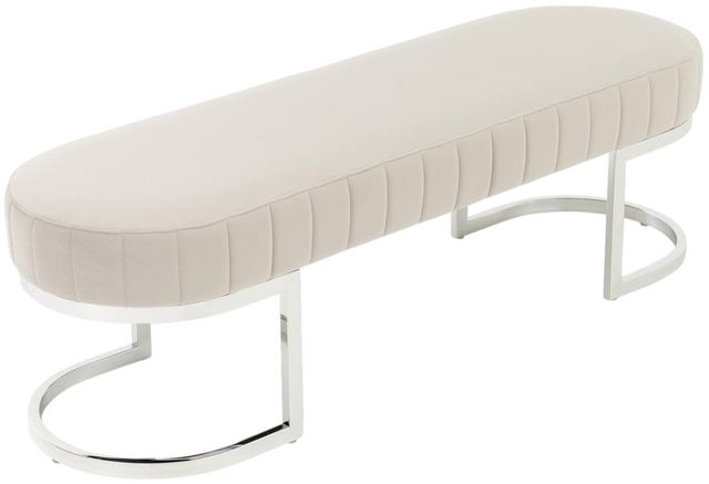 Michael Amini® Orchid Gray Accent Bench-3