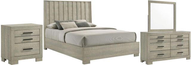 Coaster® Channing 4-Piece Rough Sawn Grey Oak Panel Bedroom Set-0