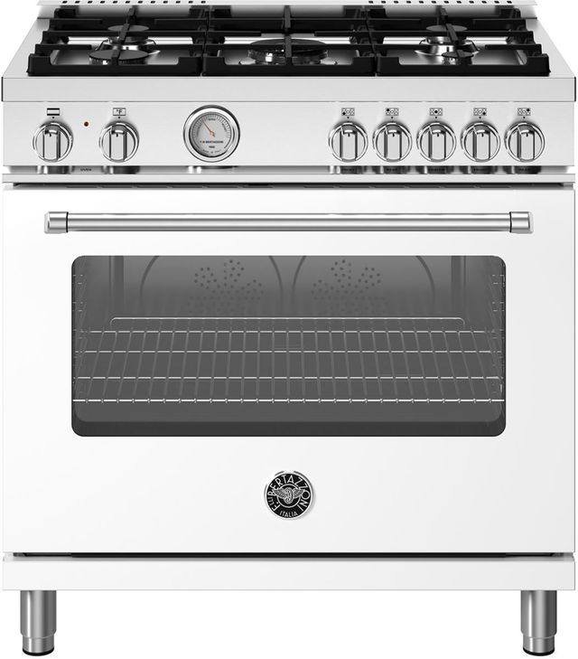 Bertazzoni Master Series 36" Bianco Matt Pro Style Dual Fuel Range-0