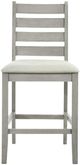 New Classic® Home Furnishings Pascal Driftwood/Gray Ladderback Counter Dining Chair-2