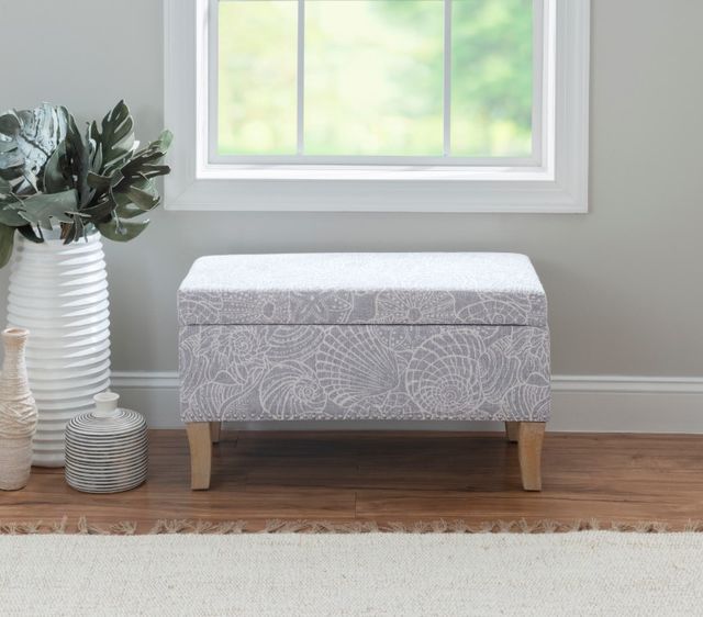Linon Stephanie Gray Storage Bench-1