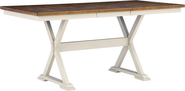 Signature Design by Ashley® Jendanton Brown Counter Table with Antique White Base-4