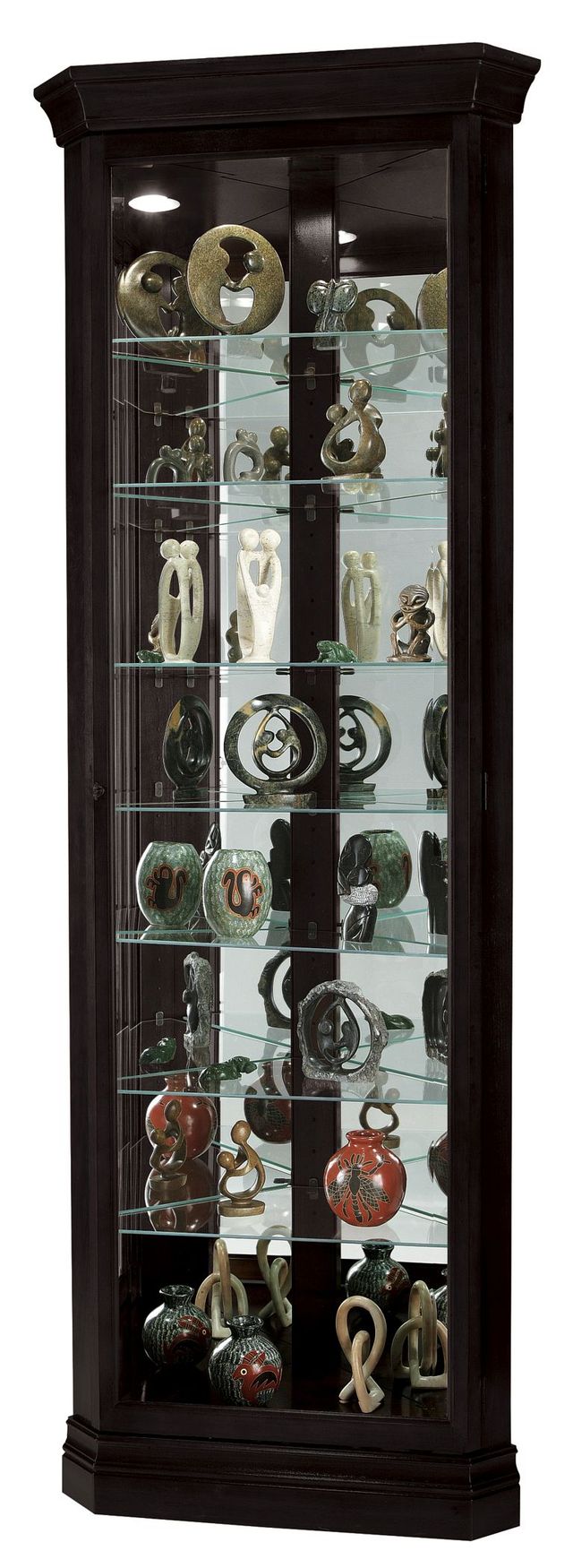 Howard Miller® Duane Black Satin Curio Cabinet-0