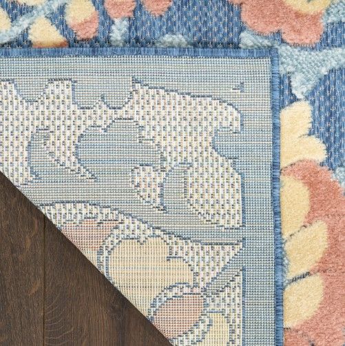 Nourison Home™ Aloha Blue Rose 5'x8' Style 1 Area Rug-3