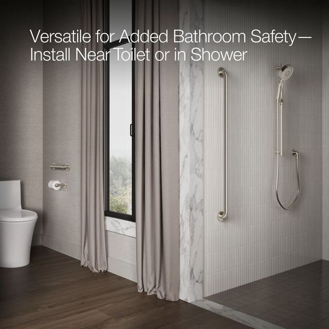 KOHLER® Contemporary Polished Stainless 12" Grab Bar-3