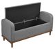 Mazin Furniture Brigitte Gray Lift Top Storage Bench-2